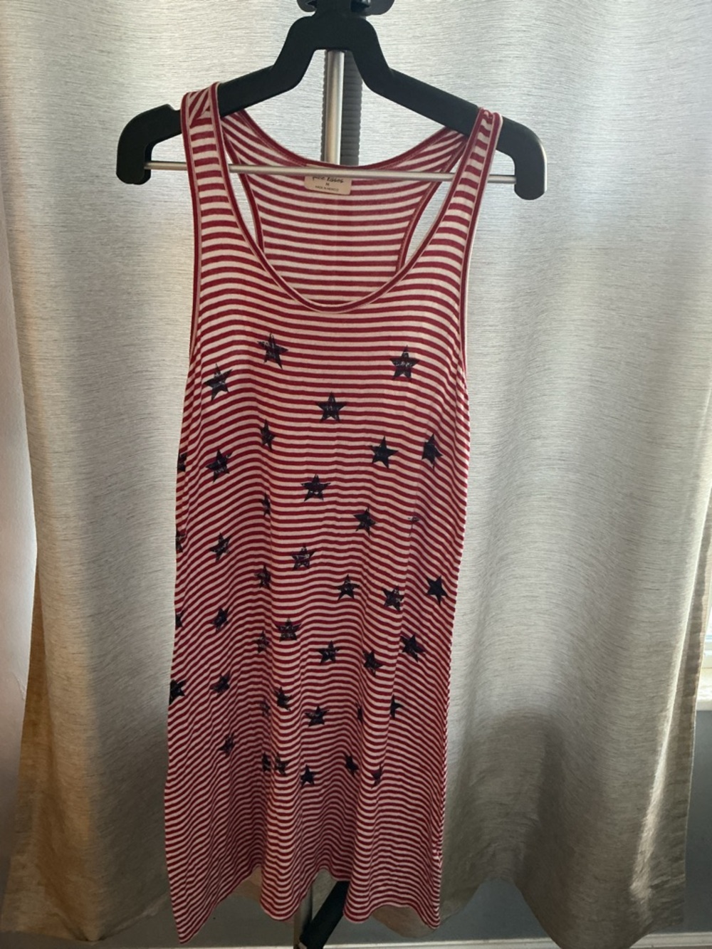 Free Kisses Americana Striped Star Racerback Tank Dress - Size M